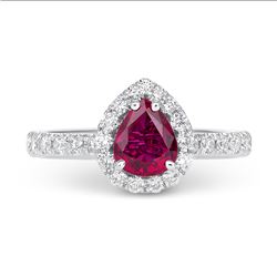 1ct Ruby 18k White Gold Ring