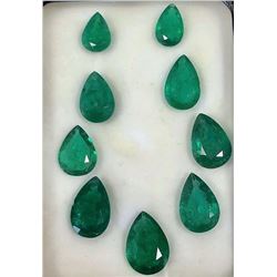 Natural Zambian Emerald 27.25ct 9pcs