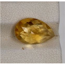 3.58ct Natural citrine pear cut