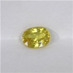 1.58ct Natural yellow Sapphire oval cut