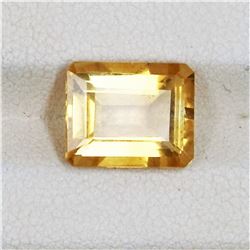 4.21ct Natural Citrine emerald cut