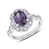 Image 5 : GIA 2.20CT NATURAL ALEXANDRITE 14K WHITE GOLD RING