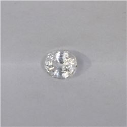 0.85ct Natural ceylon white Sapphire oval/cushion cut