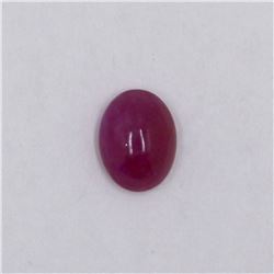 3.49ct Natural ruby cabochon oval cut