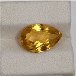 3.82ct Natural citrine pear cut