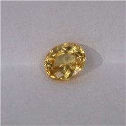0.74ct Natural yellow sapphire oval/round cut