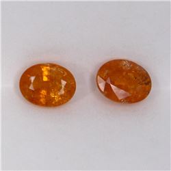 7.51ct Spessartite  match pair oval cut