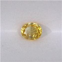 0.84ct Natural yellow sapphire oval cut