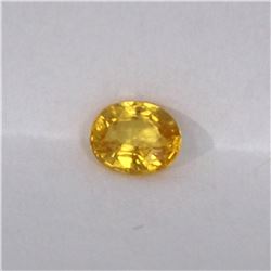0.65ct Natural yellow sapphire oval cut
