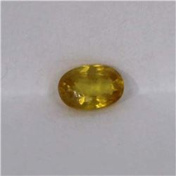 0.67ct Natural yellow sapphire oval cut