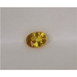 1.54ct Natural yellow Sapphire oval cut