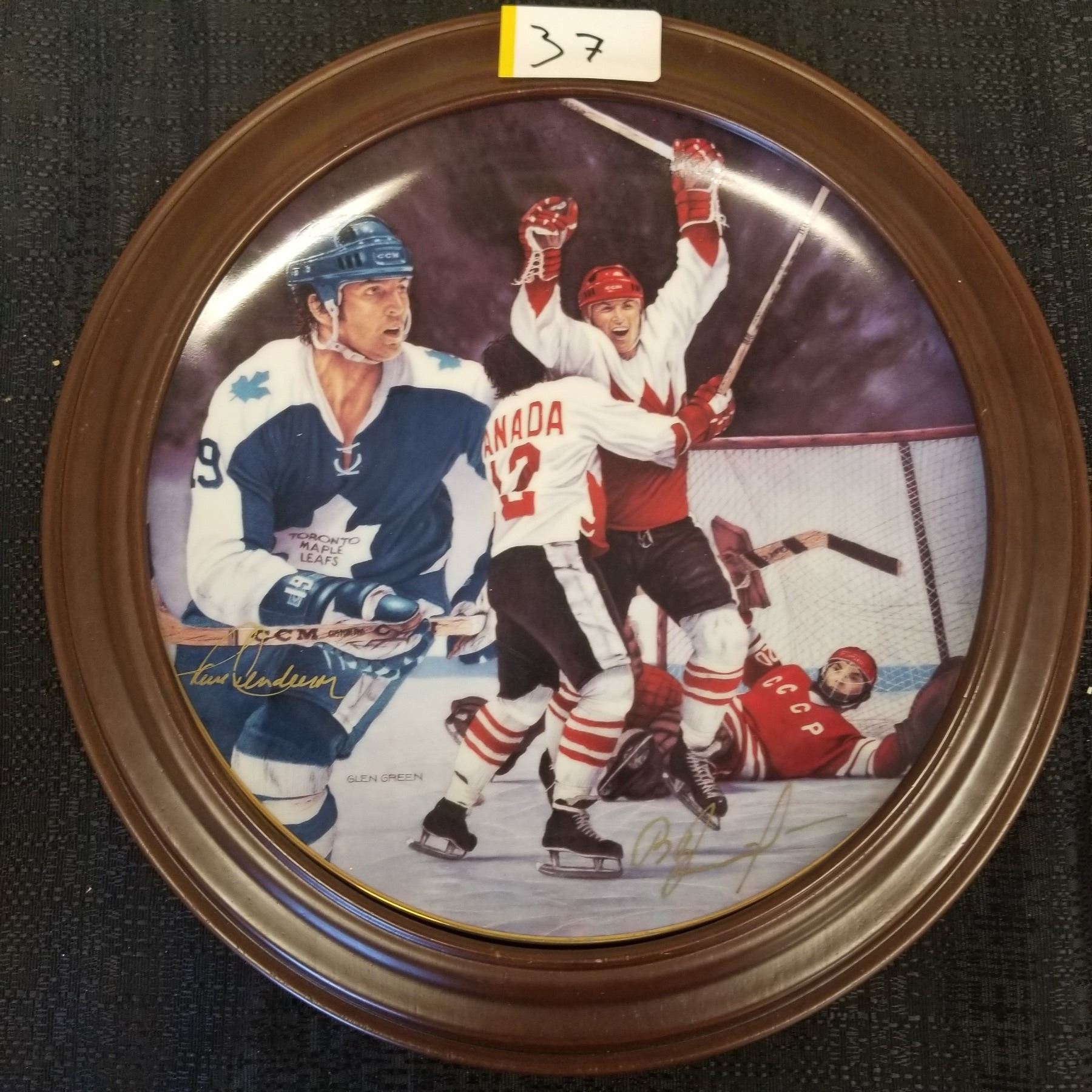 Paul Henderson & Vladimir Tretiak Dual Signed 1972 Summit Series Goal of the Century 8X10 Photo main image 1