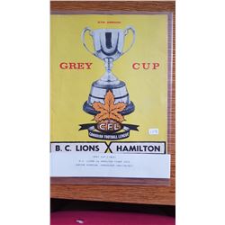 Grey Cup magazine 1963