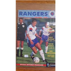 Rangers football club magazineRangers football club official matchday programme Queen's Park Aug 20/