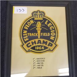 Flin Flon Legion Track Field Champ Badge 1964