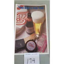 Detroit Red Wings Poster 1982