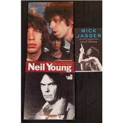 Three Great books; The Rolling Stones, Neil Young His Life and music, Mick jagger by Philip Norman
