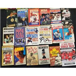 Lot of 18 Hockey Books paper covers