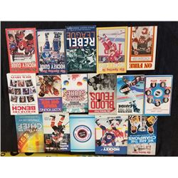 15 assorted Hockey Books Soft backs