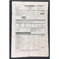 Halloween (2007) - Crew Call Sheet and Revised Draft Script Page
