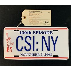 CSI: NY (2004–2013) - Rare Cast and Crew 100th Episode Screening License Plate