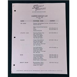 Starship Troopers (1997) - Casper Businesses Contact List