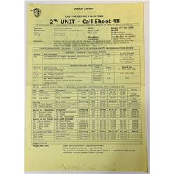 Harry Potter and the Deathly Hallows: Part 1 (2010) - Original Call Sheet