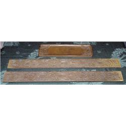 TIFFANY STUDIOS BRONZE PEN TRAY AND BLO