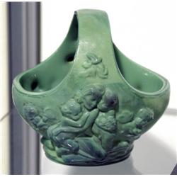 MALACHITE GLASS BASKET