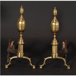 FEDERAL DOUBLE LEMON ANDIRONS