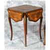 Image 1 : FRENCH MARQUETRY SIDE TABLE with drop s