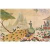 Image 2 : SET OF 3 CHINOISSERE WALLPAPER PANELS
