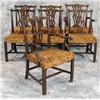 Image 1 : SET OF 8 CHIPPENDALE STYLE CARVED DININ
