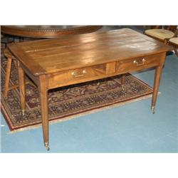 FRENCH PROVINCIAL WALNUT LIBRARY TABLE