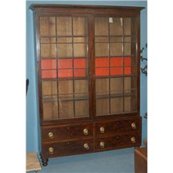 SHERATON MAHOGANY BREAKFRONT BOOKCASE i