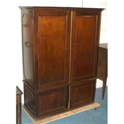 GEORGE III MAHOGANY CAMPAIGN OR SHIP CA