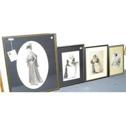 GROUP OF 4 FIGURAL STUDIES