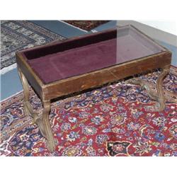 FRENCH BAROQUE STYLE VITRINE TABLE with