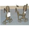Image 1 : PAIR OF FEDERAL BRASS ANDIRONS