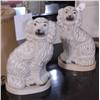 Image 1 : PAIR OF STAFFORDSHIRE SPANIELS adapted 