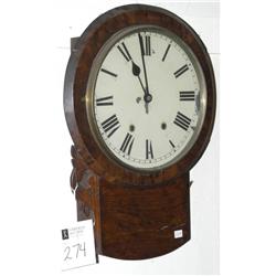ENGLISH SPRING WOUND WALL CLOCK