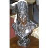 Image 1 : CHALKWARE BUST OF INDIAN WARRIOR