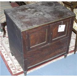 EMPIRE MAHOGANY BIDET with brass mounts