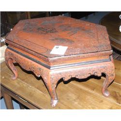 CHINESE RED LACQUERED LOW TABLE