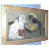 Image 1 : FOLK PAINTING OF DOG AND CAT