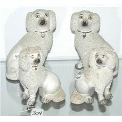 GROUP OF STAFFORDSHIRE POODLES