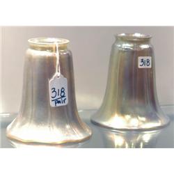 PAIR OF ART GLASS SHADES