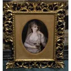 PAINTED PORCELAIN PLAQUE