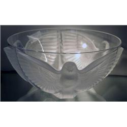 FROSTED GLASS BOWL in manner of Lalique