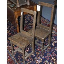 PAIR OF FRENCH BAROQUE CONVENT CHAIRS